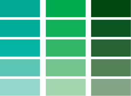 colores verdes