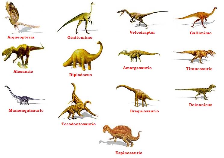 nombres de dinosaurios
