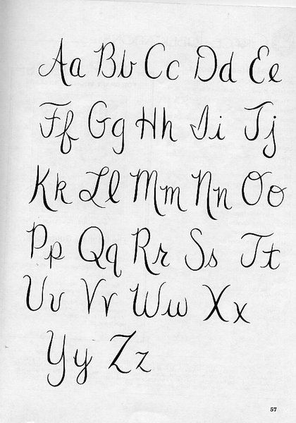 letras cursivas