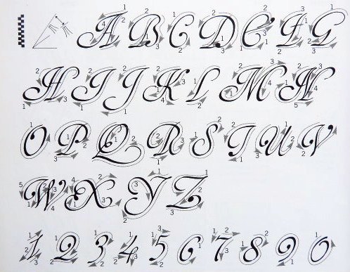 letra cursiva mayuscula